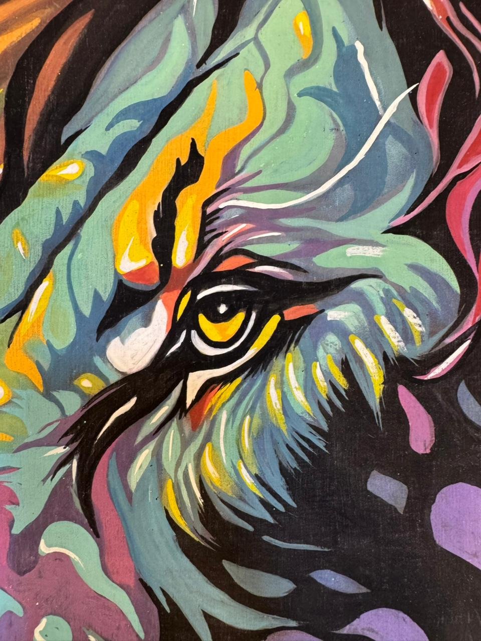 Glowing Lion Profile