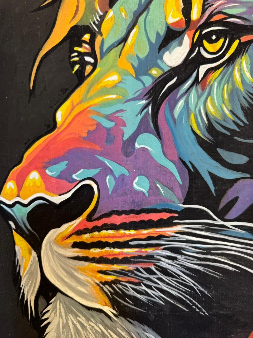 Glowing Lion Profile