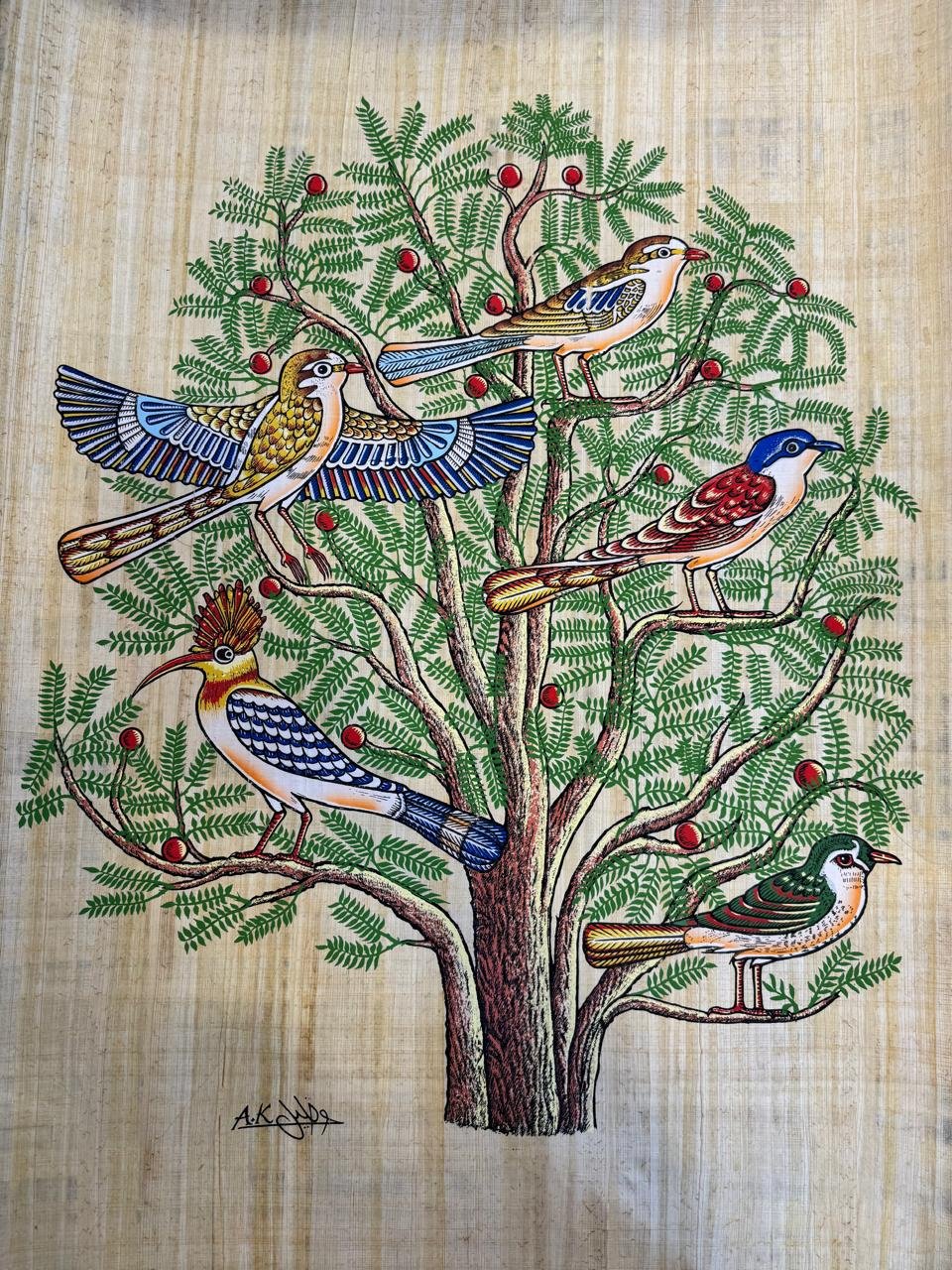 The Tree of Life with Vibrant Birds