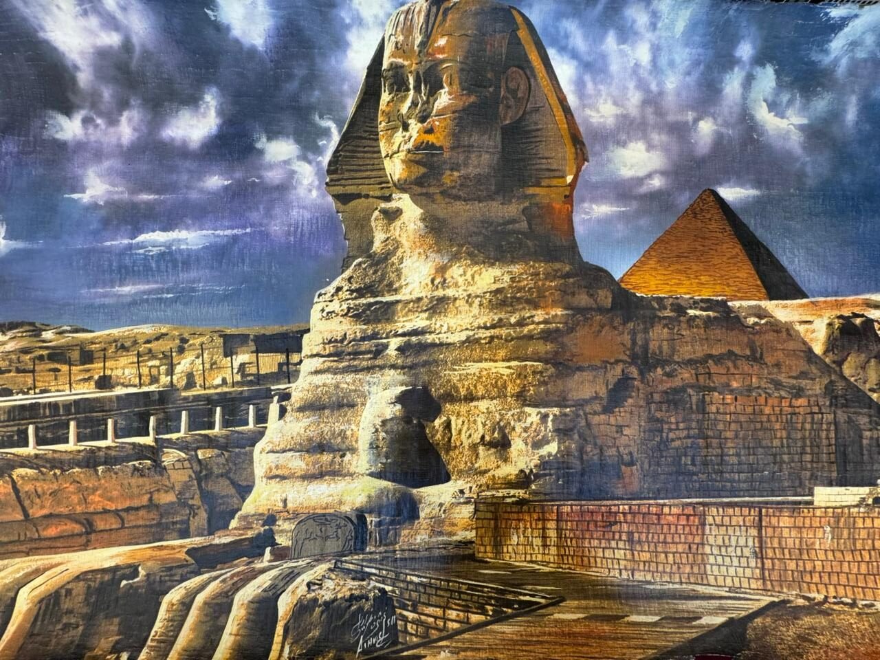 The Sphinx Under a Celestial Storm